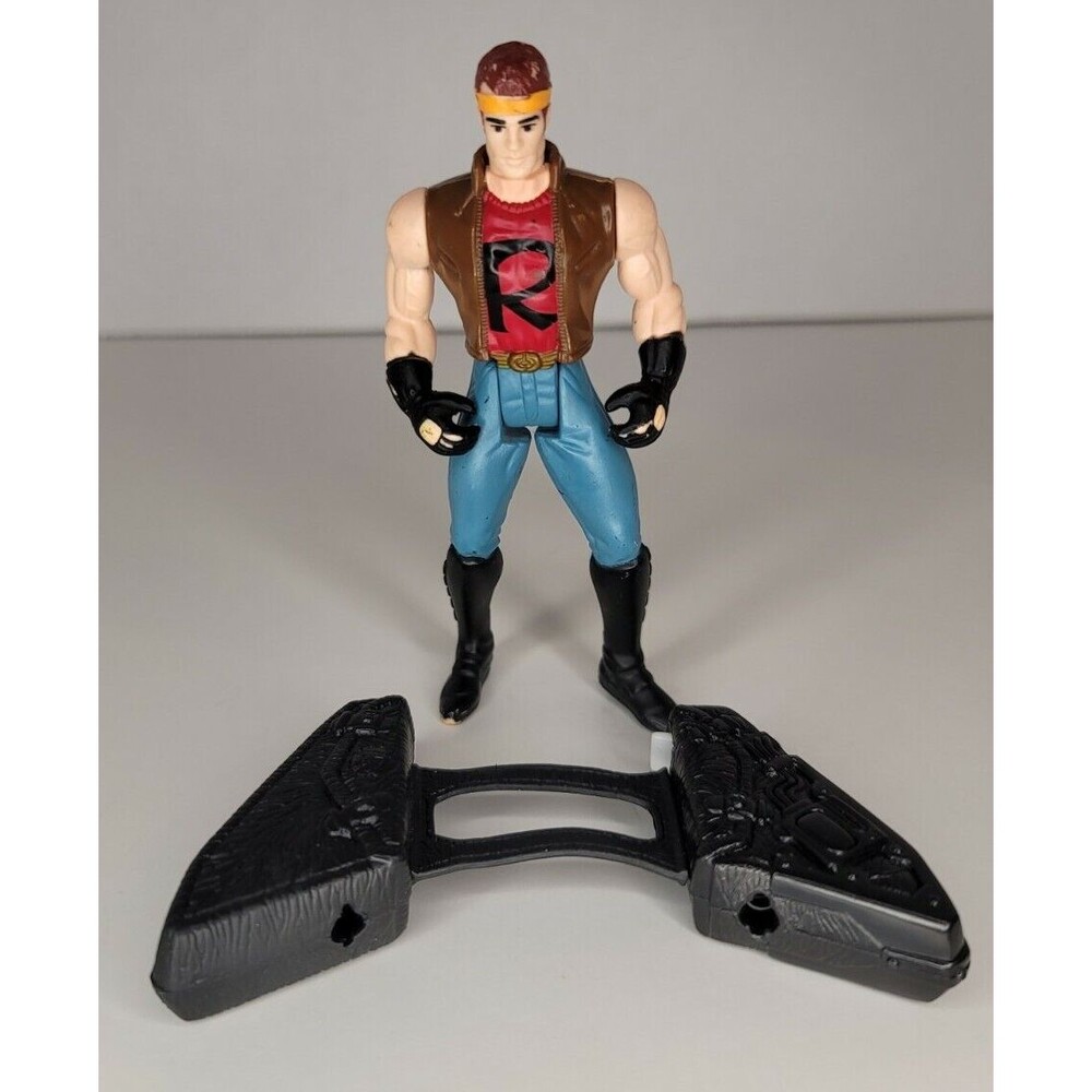 Vintage 1995 Kenner DC Batman Forever Street Biker Robin Figure w/ Saddlebags